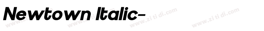 Newtown Italic字体转换